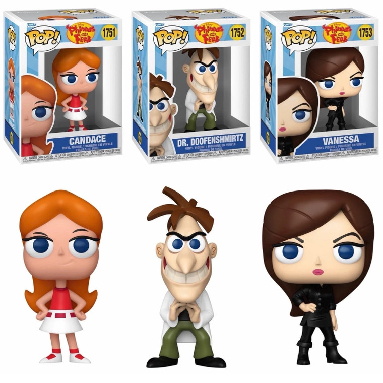 Phineas and Ferb Funko Pop! Vinyl Figure Bundle w/ Protectors (PREORDER)