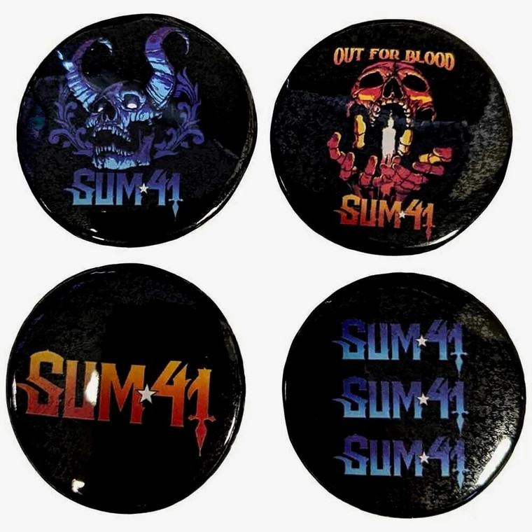 SUM 41 PIN BADGE PACK: OUT FOR BLOOD ORIGINAL EX TOUR MERCHANDISE NEW