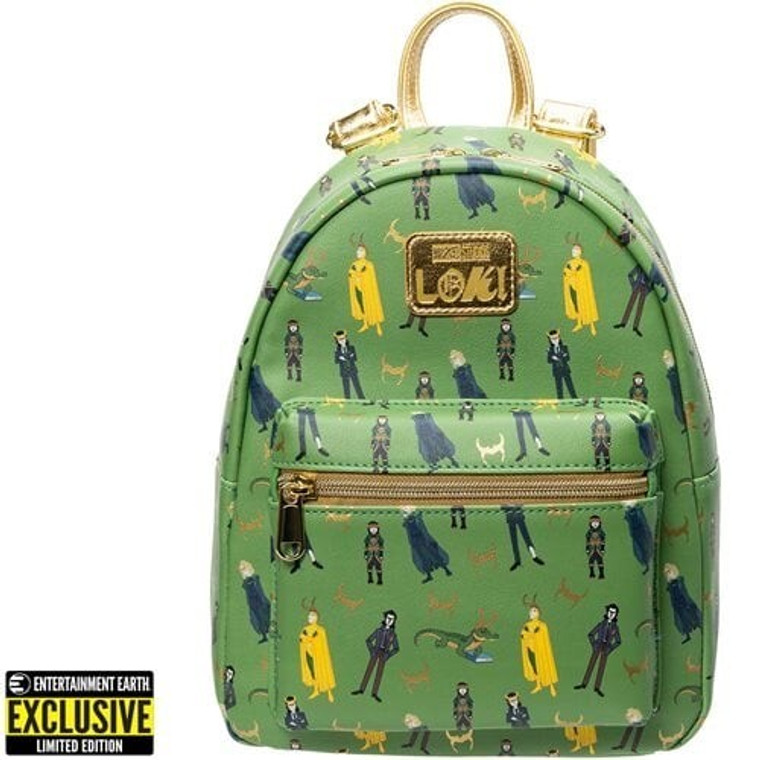 Loungefly Loki Multi-Loki Mini-Backpack - Entertainment Earth Exclusive