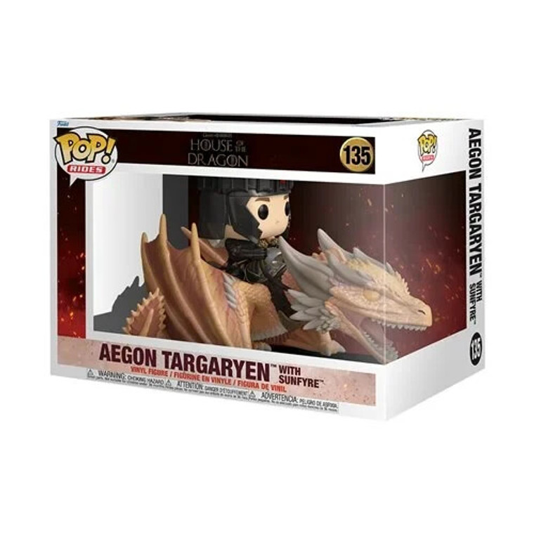 House of the Dragon Aegon Targaryen with Sunfyre Funko Pop! Ride In-Stock
