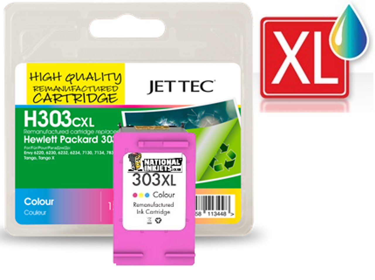 HP 303 / 303XL Black & Colour Ink Cartridge For ENVY Photo TANGO X Printer