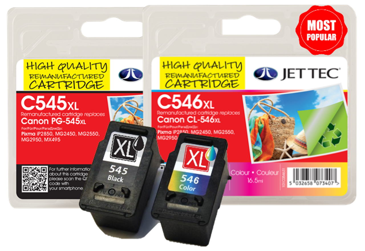 Canon PG-545XL Black & CL-546XL Colour Kodak Replacement Ink