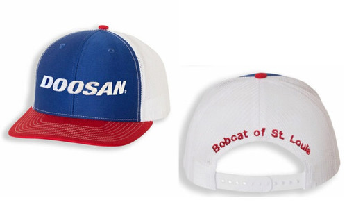 Blue/Red/White Custom Doosan Co-Branded Snap Back Cap