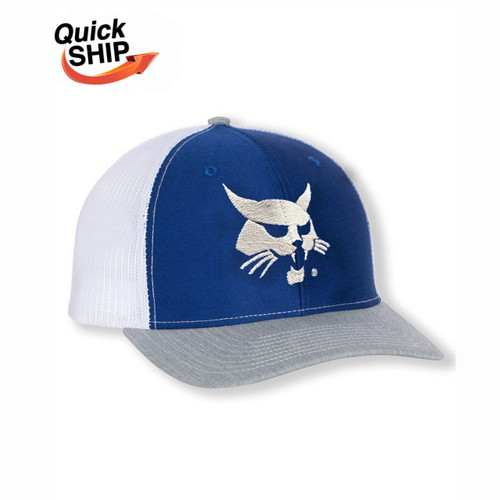 Richardson Royal/White/Grey Snap Back Cap - Bobcat Head