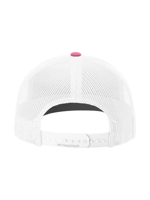 Richardson Hot Pink/White Snap Back Cap - Bobcat Head