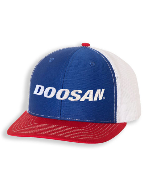 Blue/Red/White Custom Doosan Co-Branded Snap Back Cap