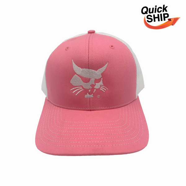 Richardson Hot Pink/White Snap Back Cap - Bobcat Head