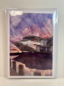 Half Moone Center Greeting Card