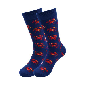 Navy Blue Crab Socks