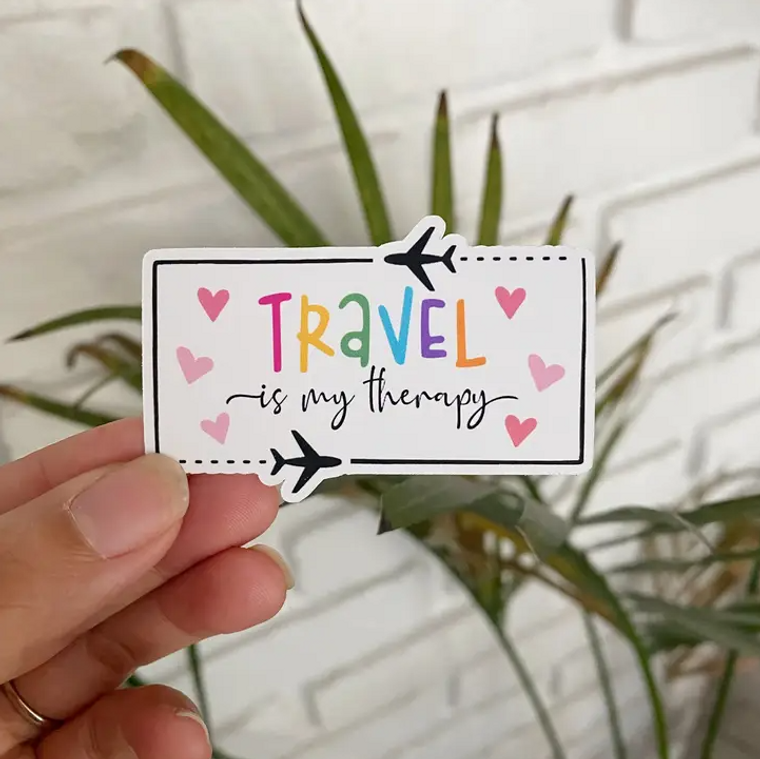Travel is my Therapy Sticker