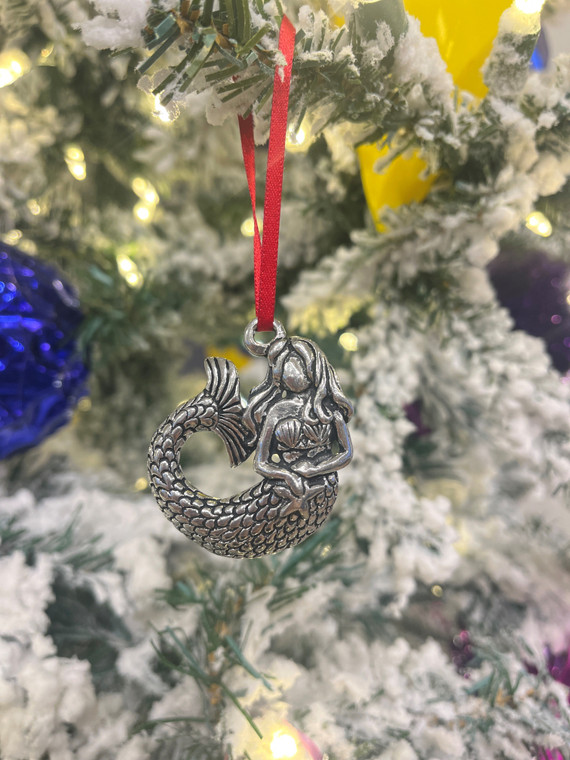 Pewter Mermaid Ornament