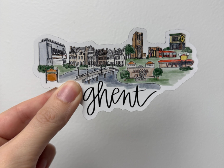 Ghent Skyline Magnet