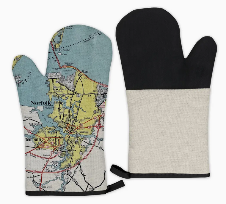 Map Oven Mitt