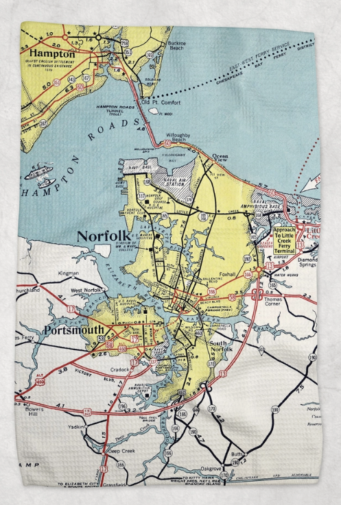 Map Kitchen Towel 