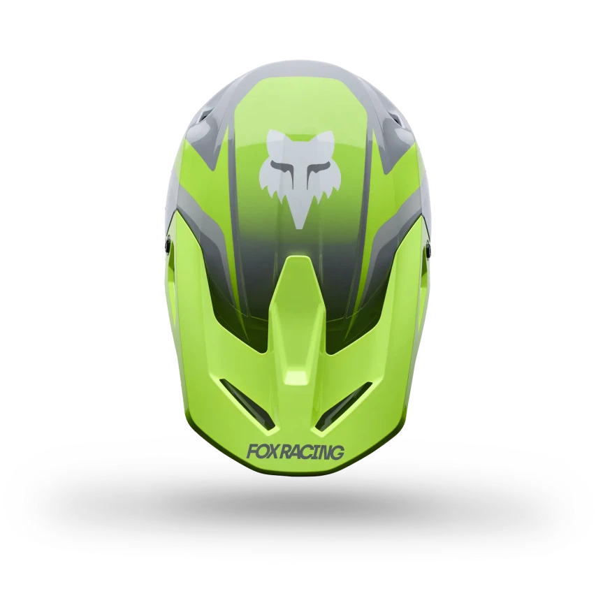 FOX V1 FRAME HELMET - GREY/YELLOW)