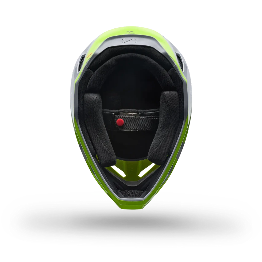 FOX V1 FRAME HELMET - GREY/YELLOW)