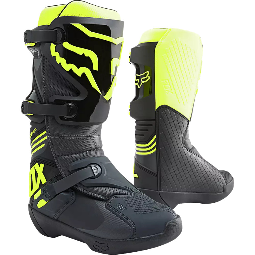 モトクロス　Fox Comp オフロードブーツ イエロー/ブラック FOX COMP BOOT BLACK & YELLOW