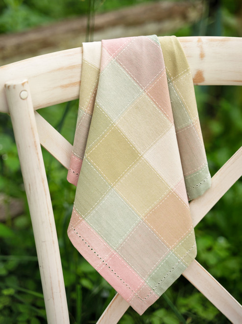 Georgia Plaid Napkin Set of 4 - Pink Sage