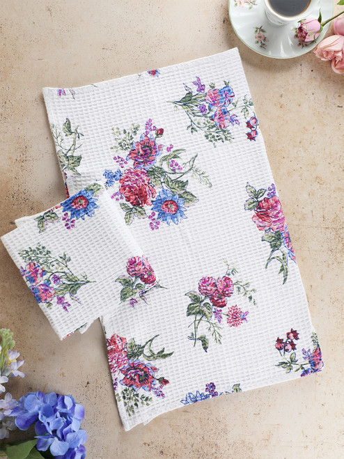 Russian Chintz Tea Towel Set of 2 - Ivory