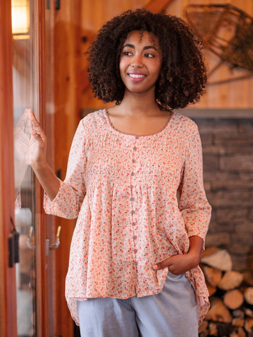 Adelina Blouse - Powder Peach