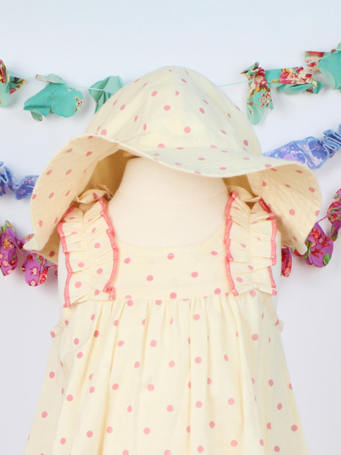 Candy Dot Baby Sunhat - Cream