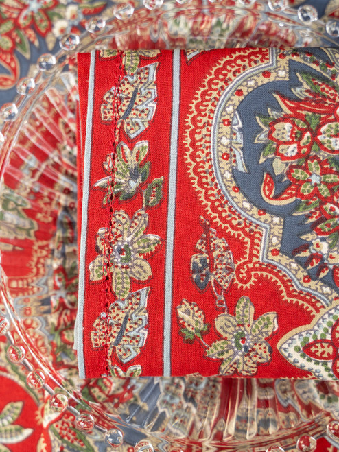 Timeless Tapestry Luncheon Napkin Set of 4 - Red