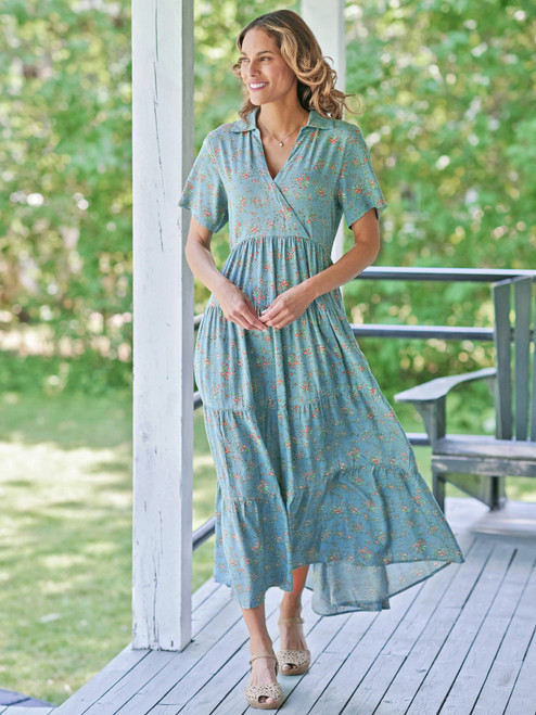 Mulberry Dress - Soft Teal