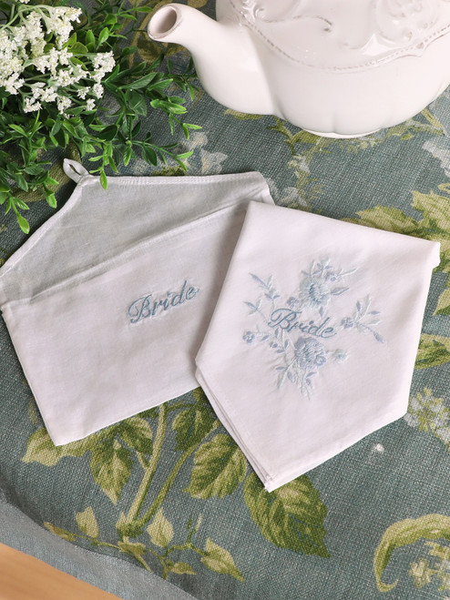 Bride Envelope Hankie - Light Blue