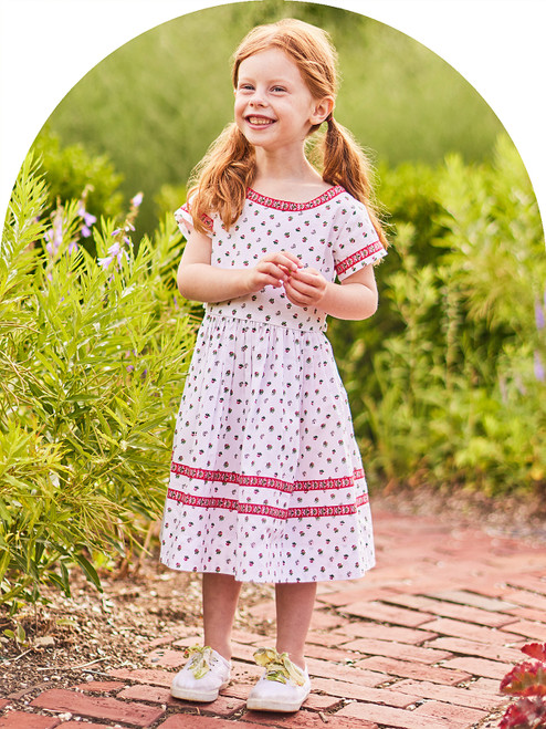 Avignon Little Girls Dress - White