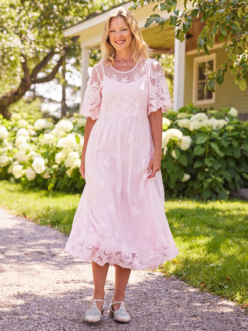 Sorbet Occasion Dress - Pale Pink