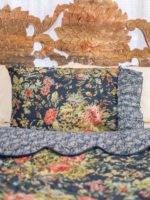 Eternal Rose Pillowcase - Navy