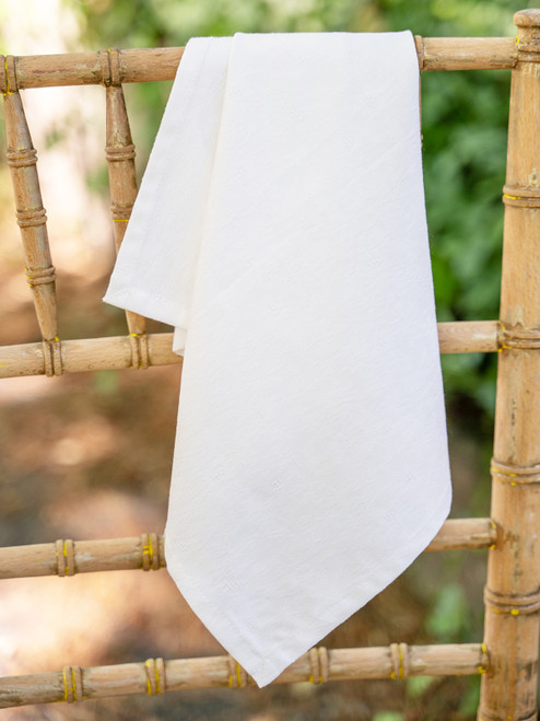 Lark Cotton Jacquard Napkin Set of 4 - White