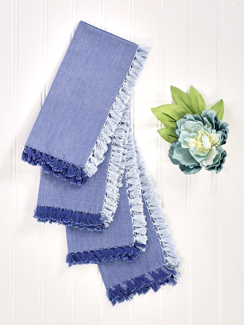 Chambray Napkin Set of 4 - Blue