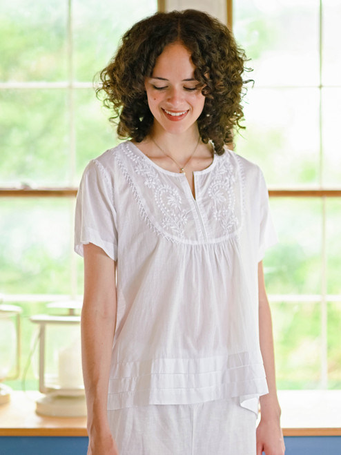 Camellia Blouse  - White