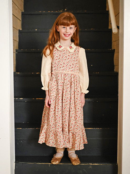 Adelina Kids Dress - Powder Peach