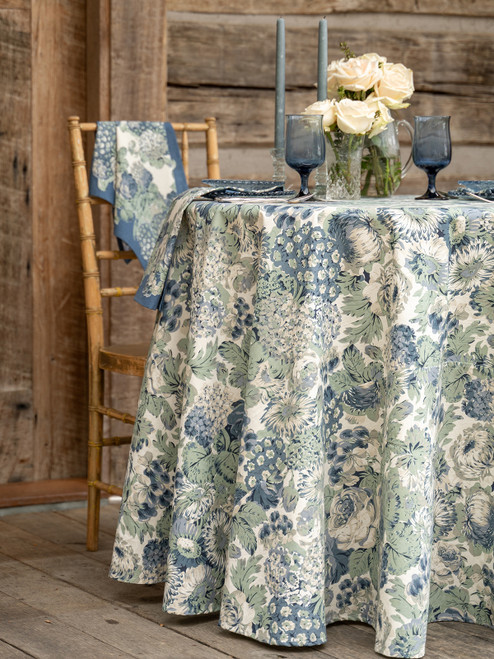 Autumn Gathering Round Cloth - Blue