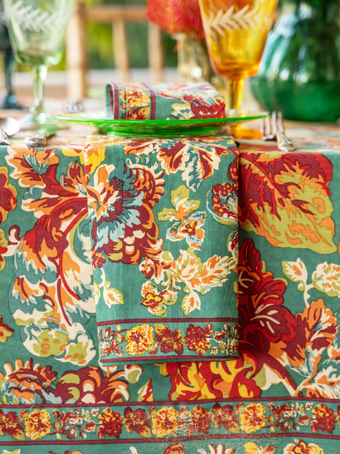 Pomegranate Napkin Set of 4 - Teal