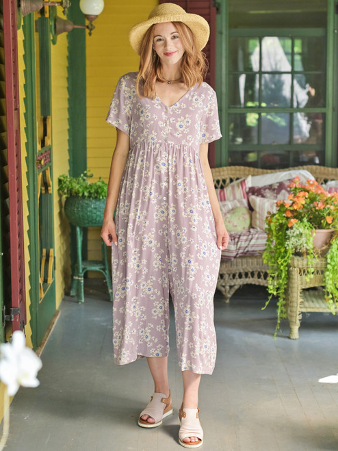 Dawn Flower Jumpsuit - Amethyst