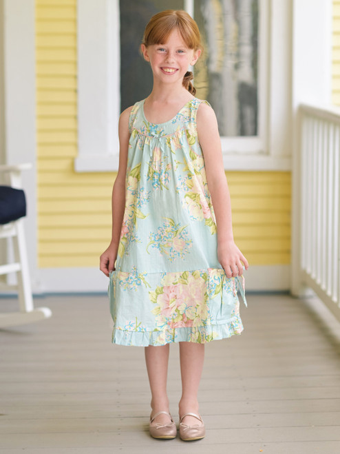 Blanche Kids Dress - Aqua