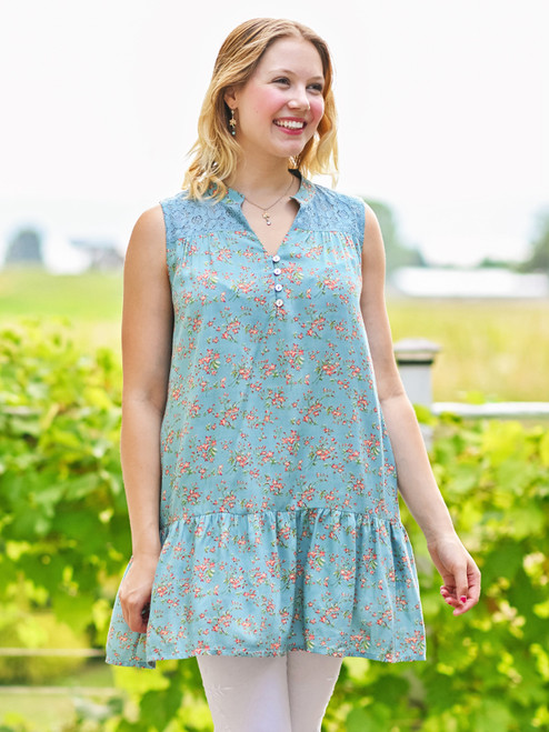 Mulberry Sleeveless Tunic - Soft Teal