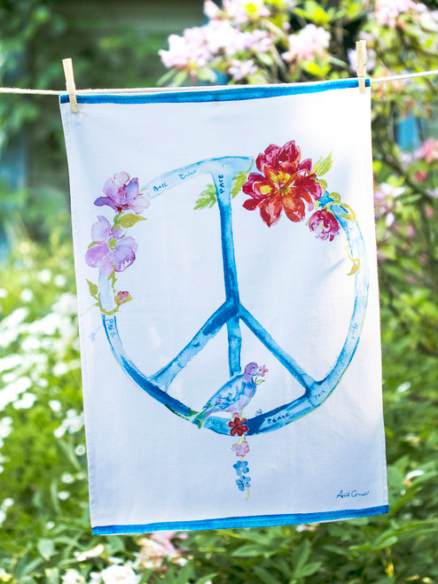 Peace Tea Towel - Multi