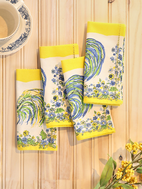 Rooster Luncheon Napkin Set of 4 - Provence