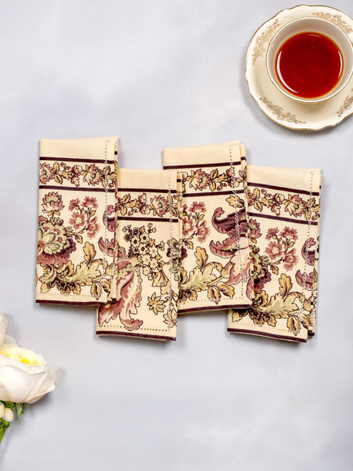 Sonnet Luncheon Napkin Set of 4 - Antique