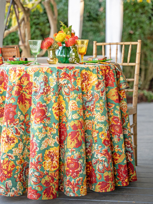 Pomegranate Round Cloth - Teal