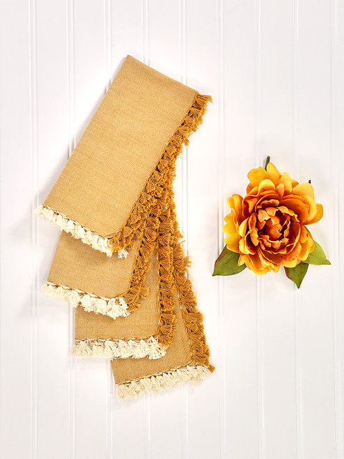 Chambray Napkin Set of 4 - Gold
