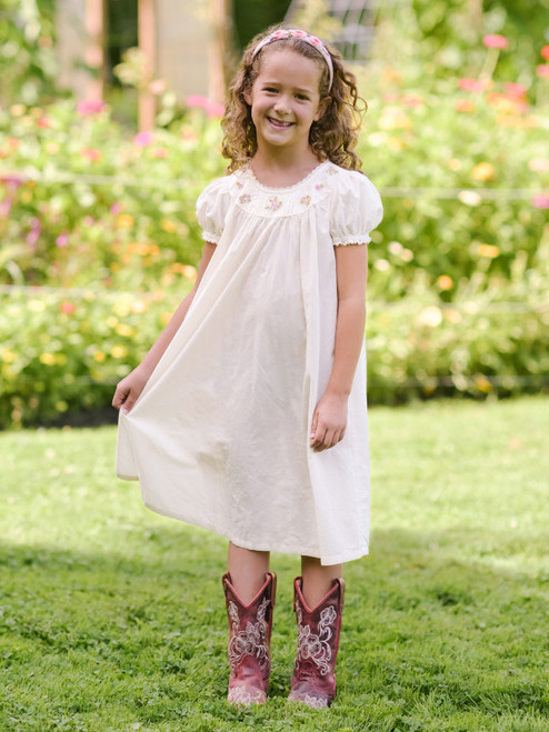 Prairie Kids Dress - Ecru