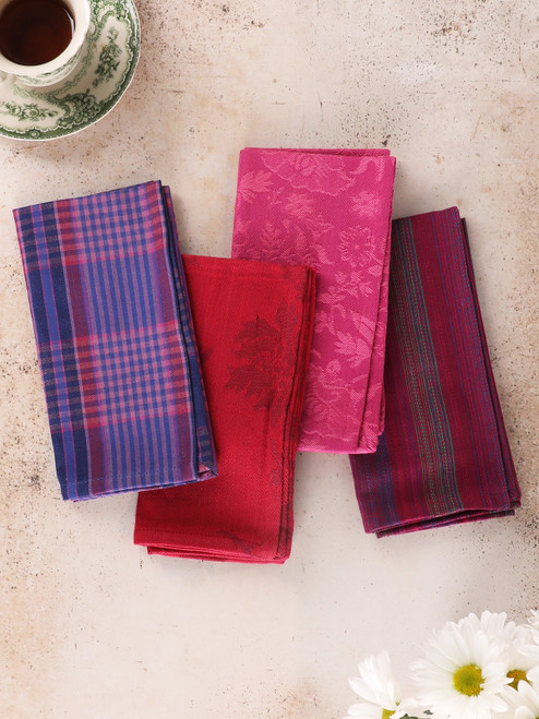 Plum Mix Napkin Set of 4 - Plum