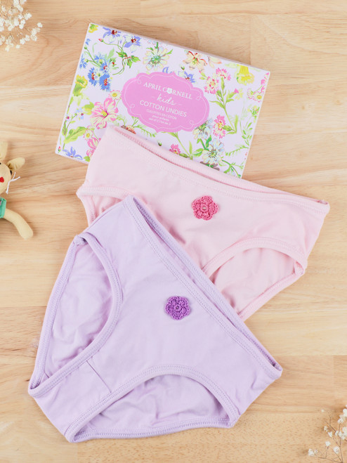 Kids Undies - Set of 2 - Pink Lavender
