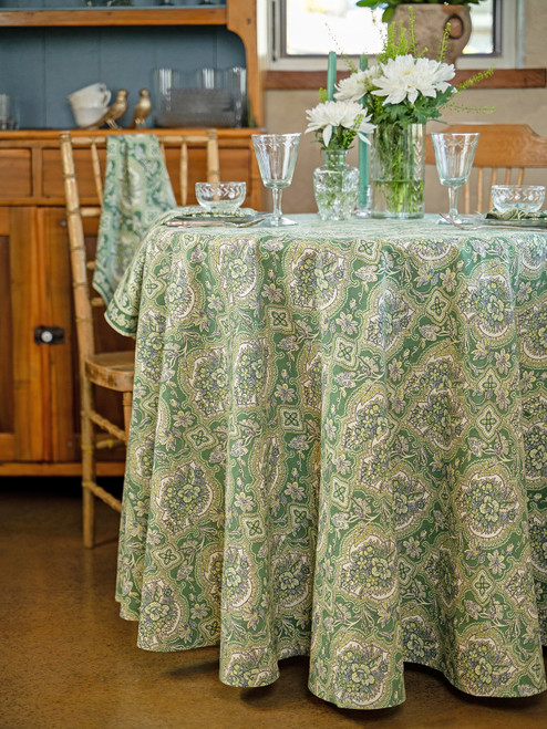 Timeless Tapestry Round Cloth - Green