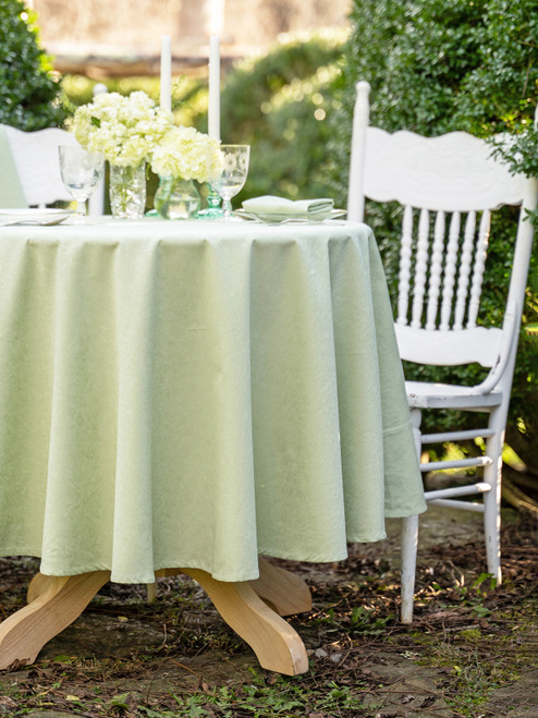 Lark Cotton Jacquard Round Cloth - Spring Green - Spring Green